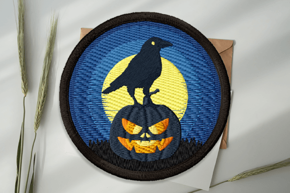 Crow with Halloween Pumpkin Design Review