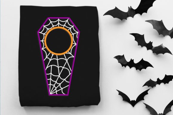 Halloween Cobweb Coffin Round Monogram Review