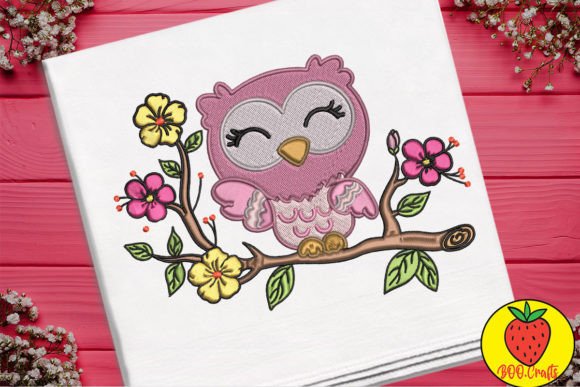 Lovely Pink Owl and Flowers Embroidery Review