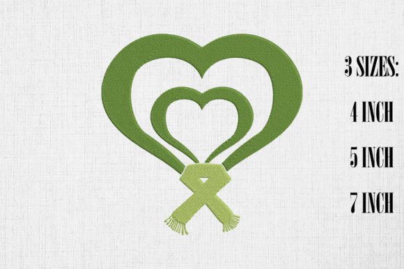 Mental Health Awareness Green Heart Embroidery Review