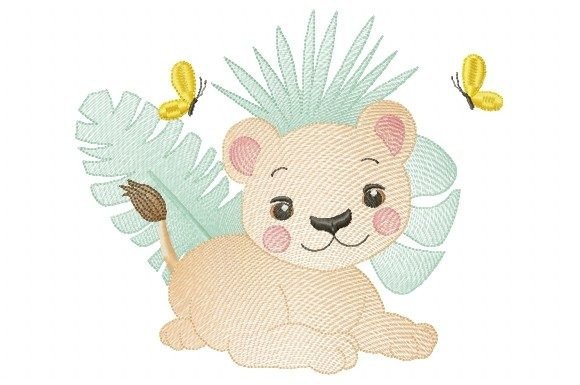 Safari Lioness: A Playful Holiday Embroidery Star